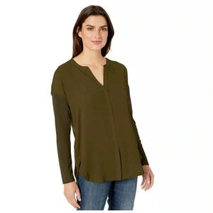 Lysse Millie long Olive tunic blouse